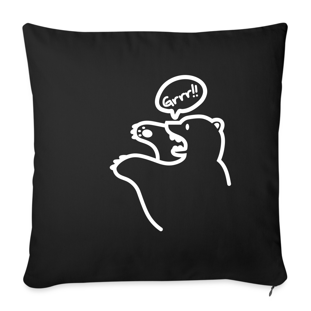 Böser Berliner Bär - Sofakissen mit Füllung (45 x 45 cm) - Schwarz