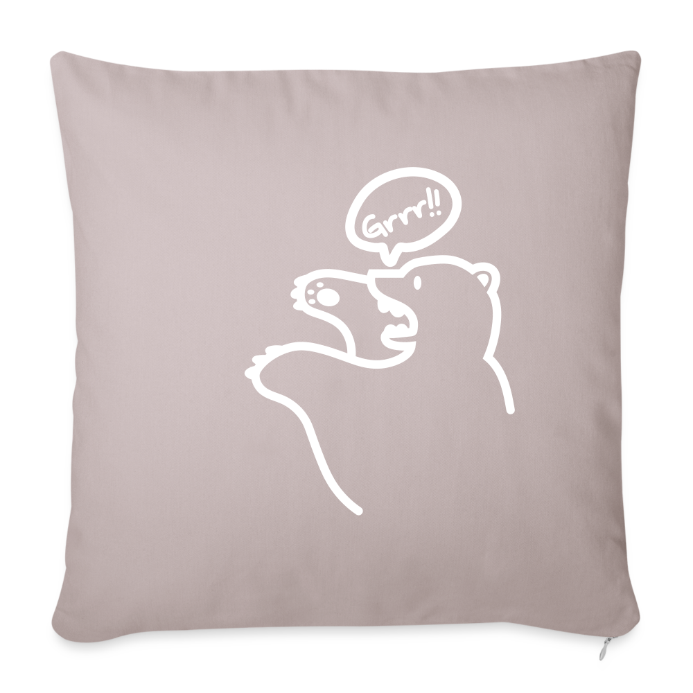 Böser Berliner Bär - Sofakissen mit Füllung (45 x 45 cm) - helles Taupe