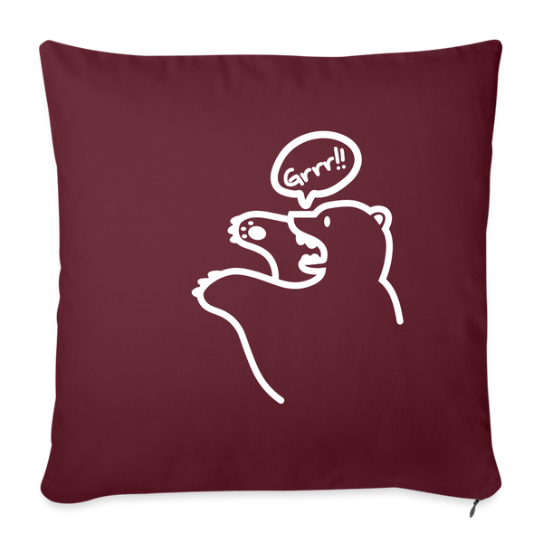 Böser Berliner Bär - Sofakissen mit Füllung (45 x 45 cm) - Burgunderrot