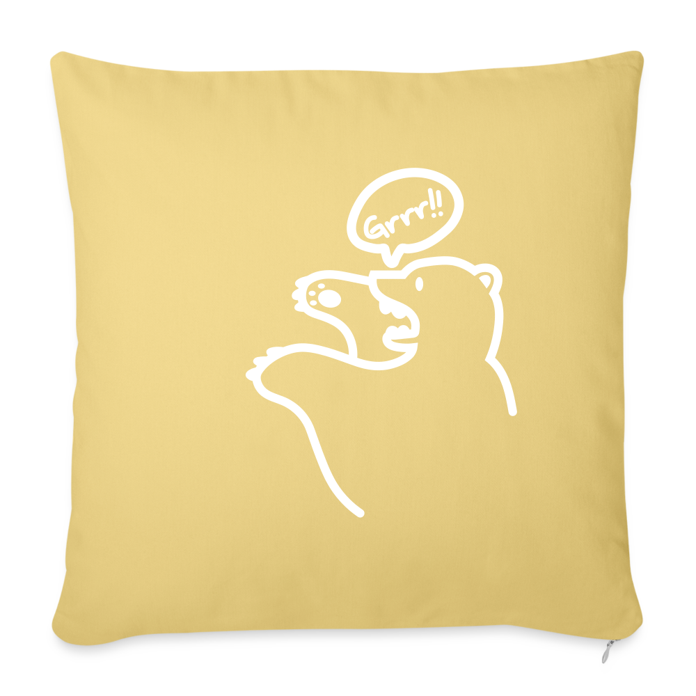 Böser Berliner Bär - Sofakissen mit Füllung (45 x 45 cm) - Hellgelb