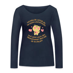 Im Stehn und im Liejen! - Frauen Bio Langarmshirt