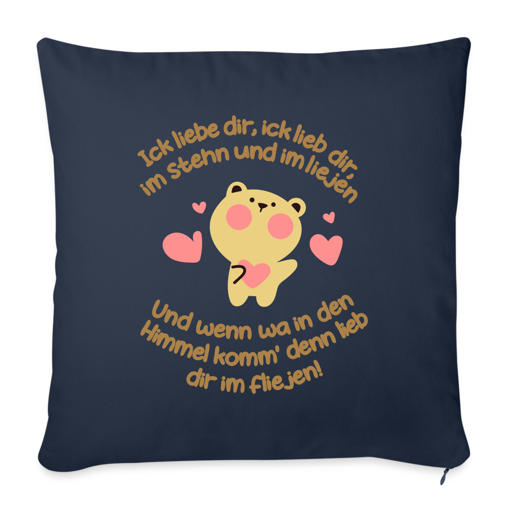 Im Stehn und im Liejen! - Sofakissen mit Füllung (45 x 45 cm) - Navy