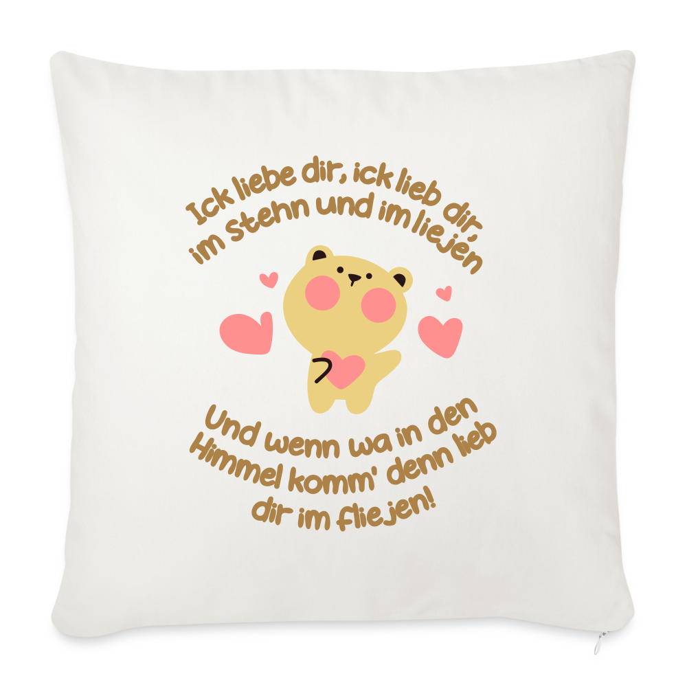 Im Stehn und im Liejen! - Sofakissen mit Füllung (45 x 45 cm) - Naturweiß
