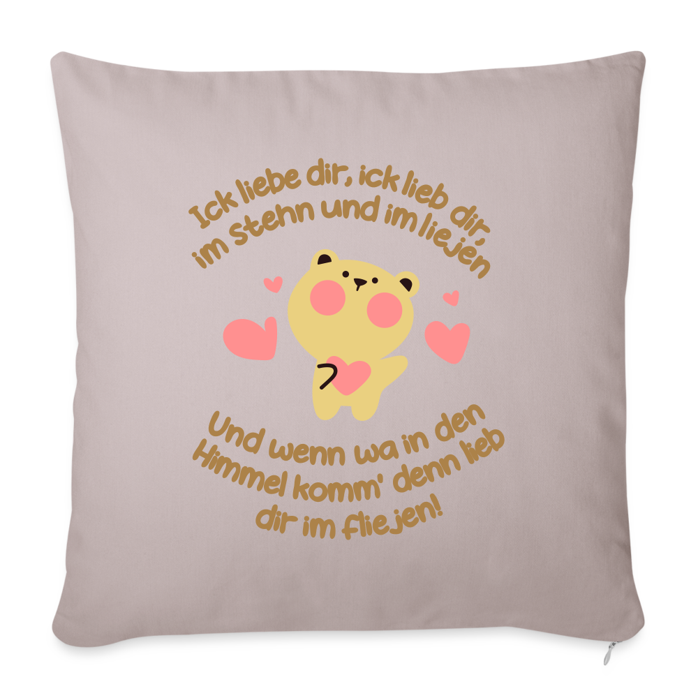Im Stehn und im Liejen! - Sofakissen mit Füllung (45 x 45 cm) - helles Taupe