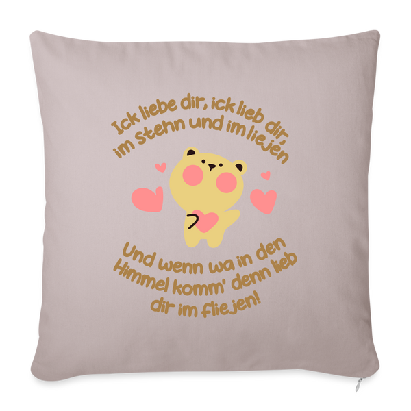 Im Stehn und im Liejen! - Sofakissen mit Füllung (45 x 45 cm) - helles Taupe