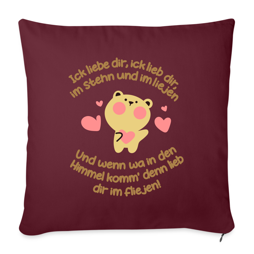 Im Stehn und im Liejen! - Sofakissen mit Füllung (45 x 45 cm) - Burgunderrot