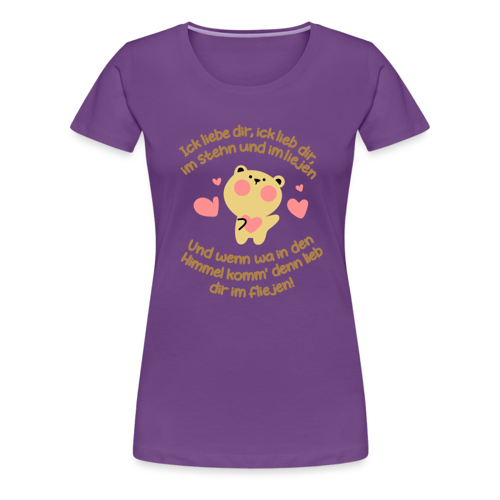 Im Stehn und im Liejen! - Frauen Premium T-Shirt - Lila