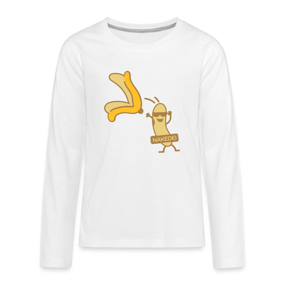 Nakedei - Teenager Langarmshirt - weiß