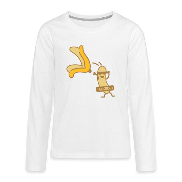 Nakedei - Teenager Langarmshirt - weiß