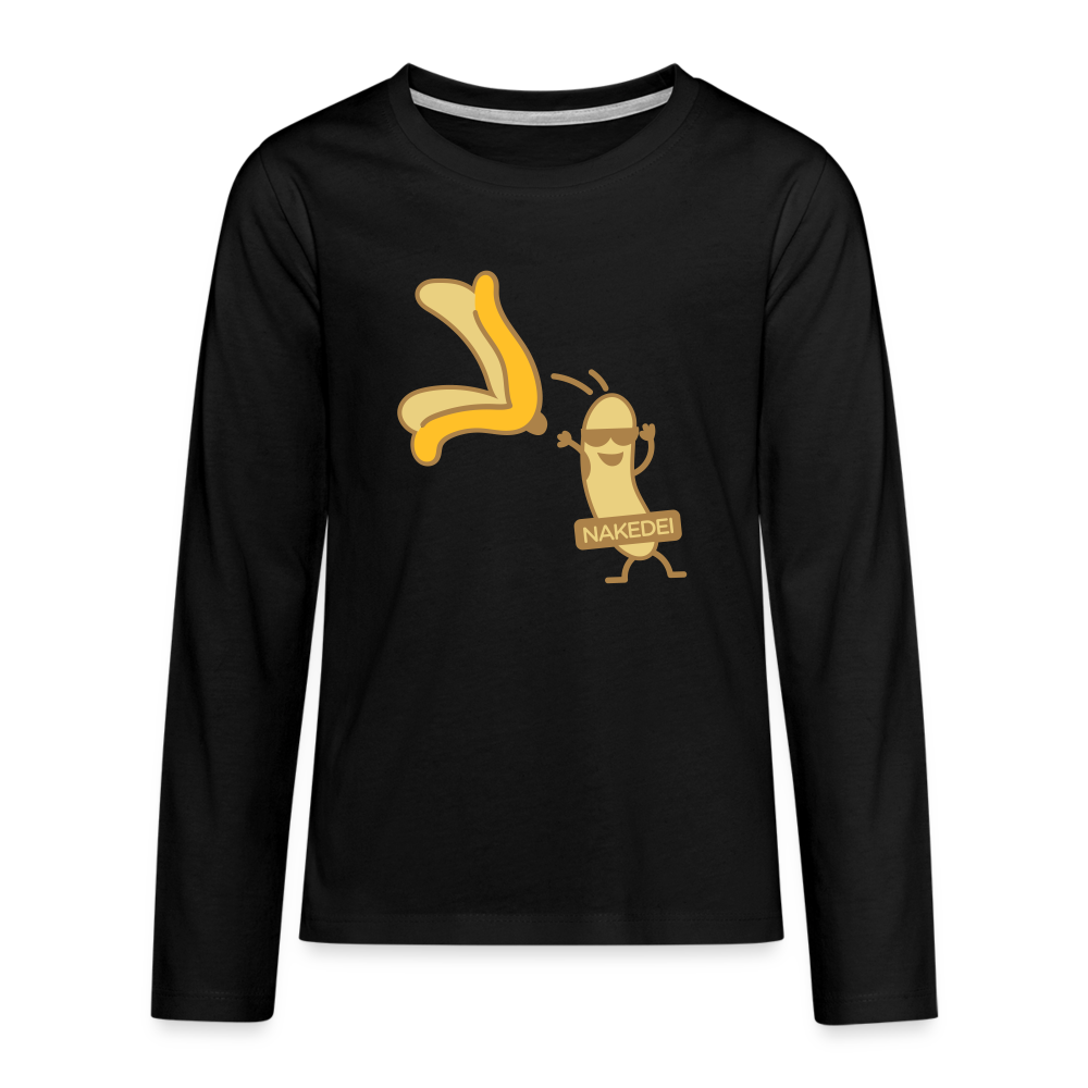 Nakedei - Teenager Langarmshirt - Schwarz