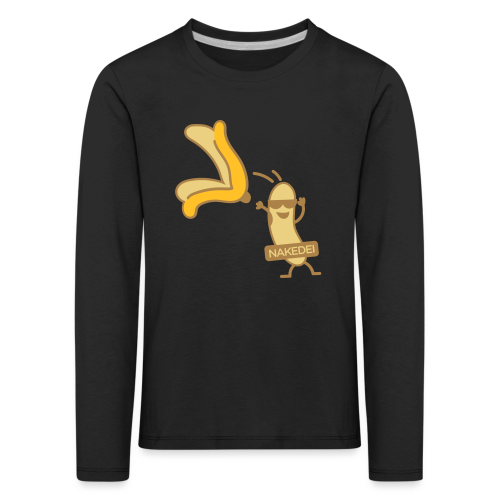 Nakedei - Kinder Langarmshirt - Schwarz