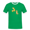 Nakedei - Männer Ringer T-Shirt - Kelly Green/Weiß