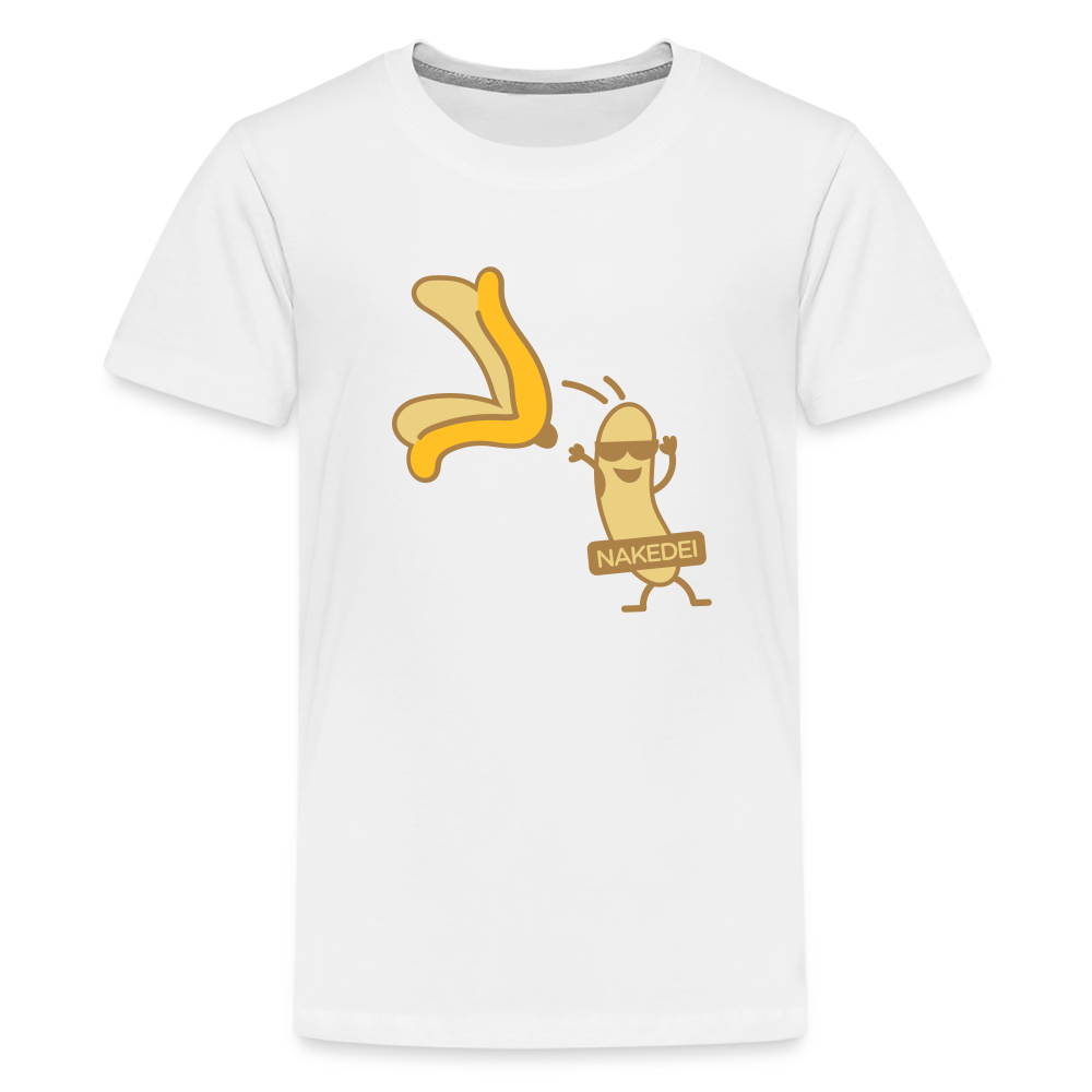 Nakedei - Teenager Premium T-Shirt - weiß