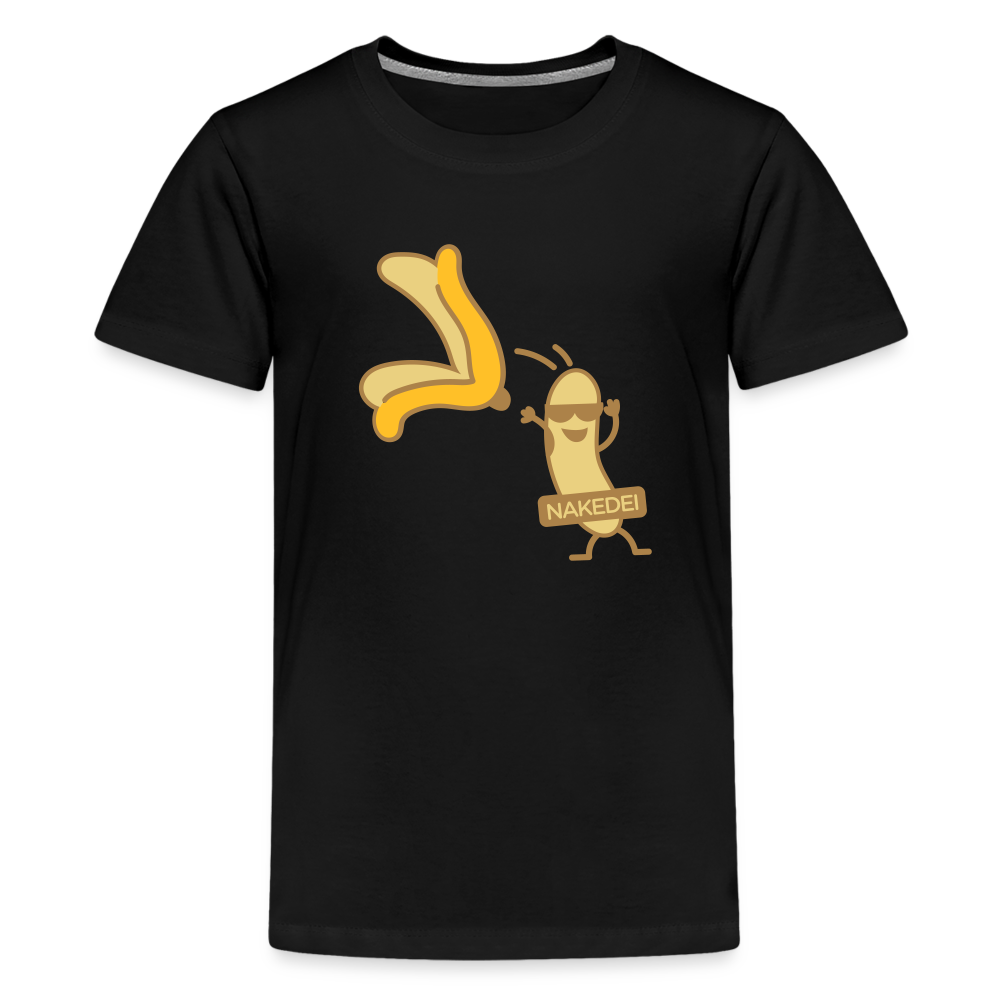 Nakedei - Teenager Premium T-Shirt - Schwarz