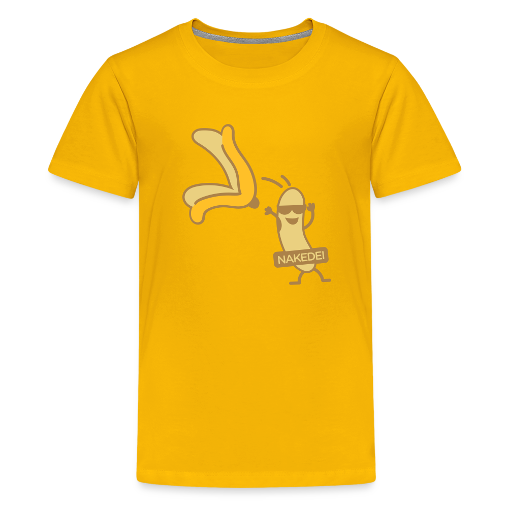 Nakedei - Teenager Premium T-Shirt - Sonnengelb