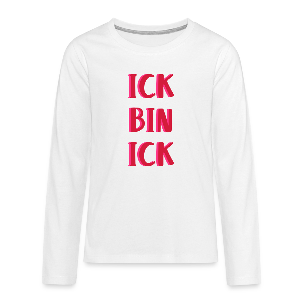 Ick bin Ick! - Teenager Langarmshirt - weiß