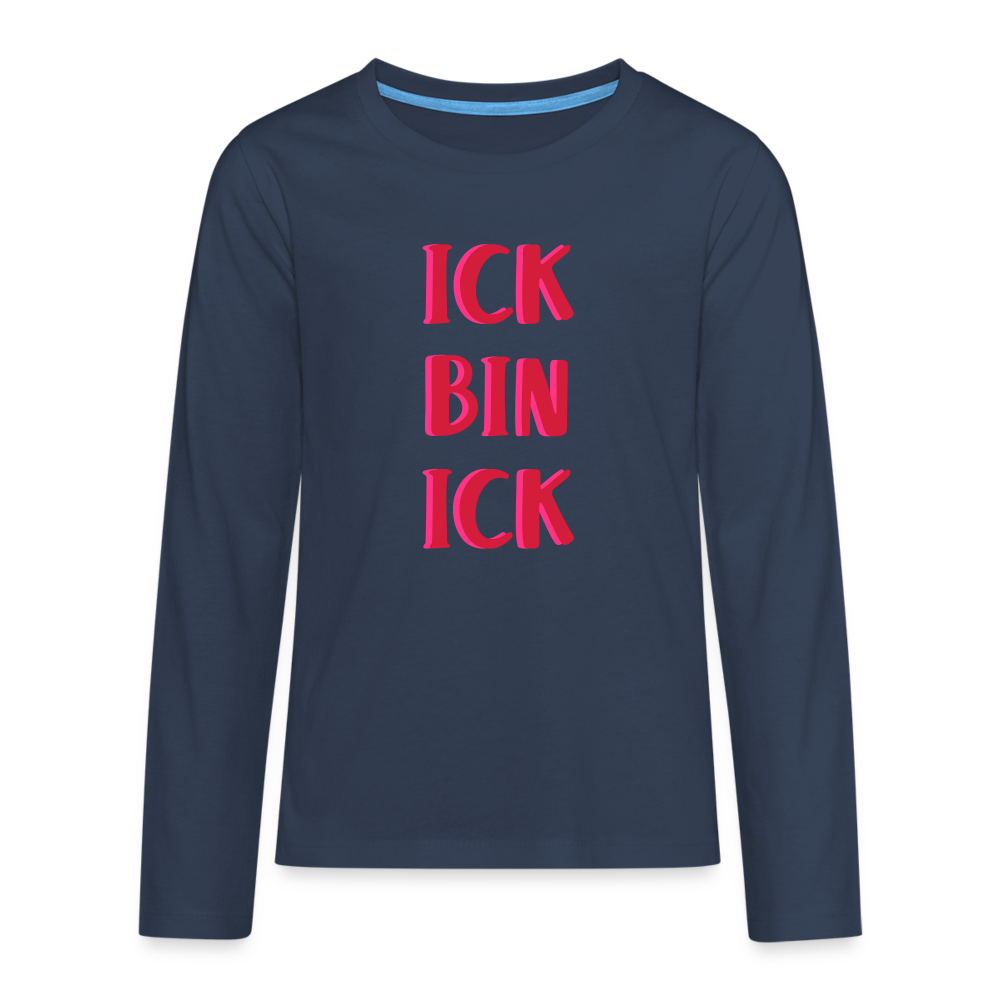 Ick bin Ick! - Teenager Langarmshirt - Navy