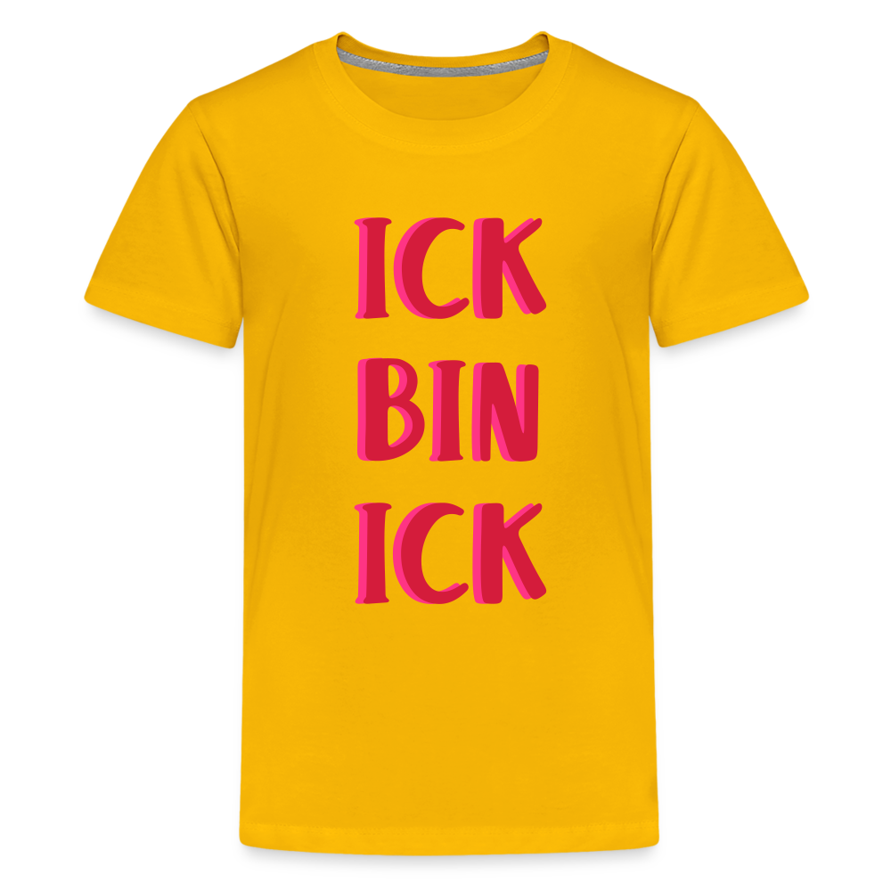 Ick bin Ick! - Teenager Premium T-Shirt - Sonnengelb