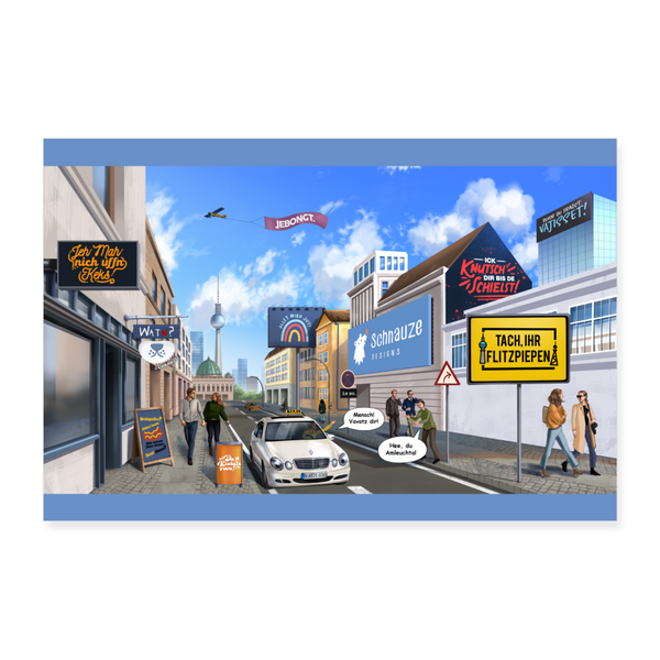 Berlin - Poster 60x40 cm - weiß
