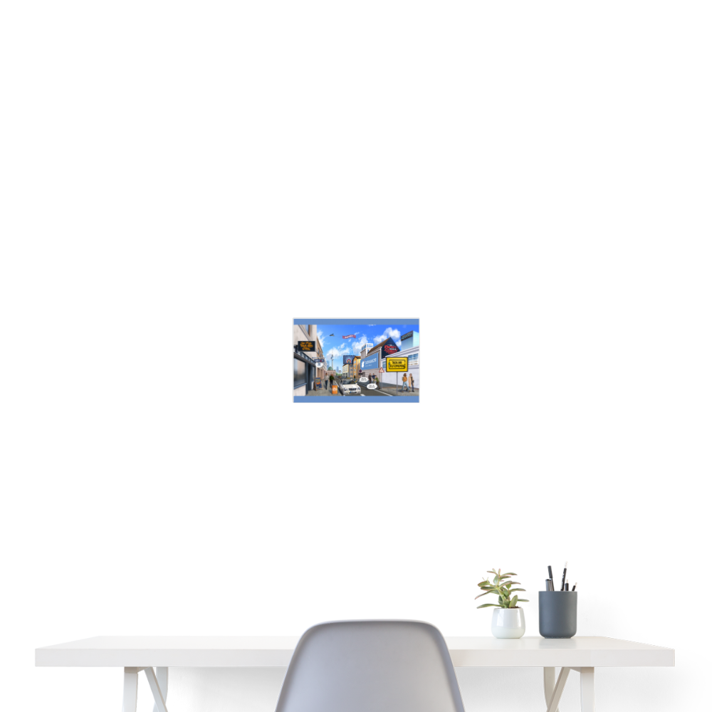 Berlin - Poster 30x20 cm - weiß