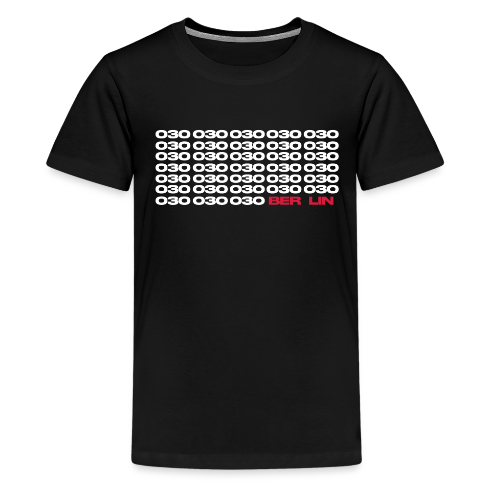030 Berlin - Teenager Premium T-Shirt - Schwarz