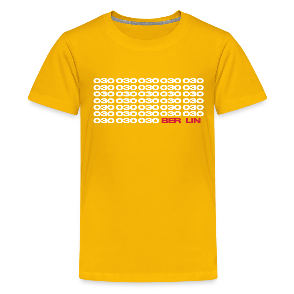 030 Berlin - Teenager Premium T-Shirt - Sonnengelb