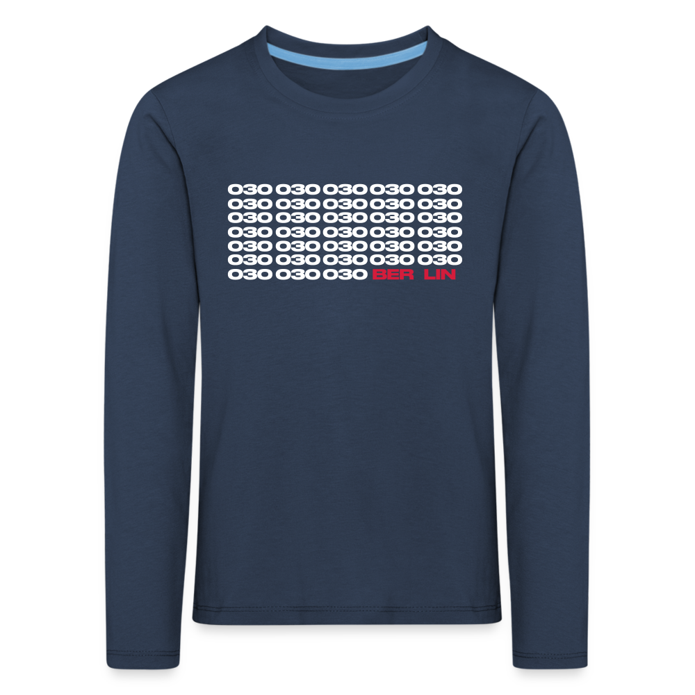 030 Berlin - Kinder Langarmshirt - Navy
