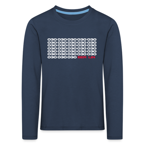 030 Berlin - Kinder Langarmshirt - Navy