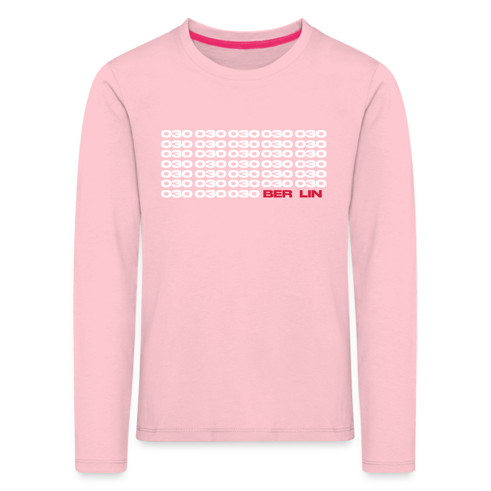 030 Berlin - Kinder Langarmshirt - Hellrosa