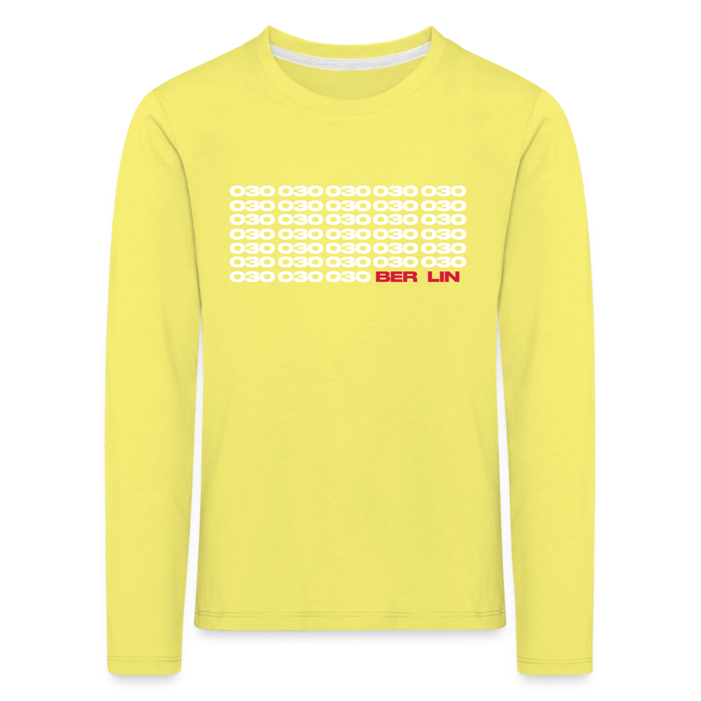 030 Berlin - Kinder Langarmshirt - Gelb