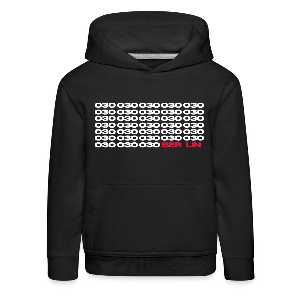 030 Berlin - Kinder Premium Hoodie - Schwarz
