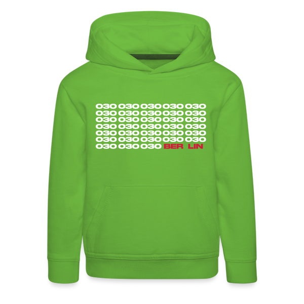 030 Berlin - Kinder Premium Hoodie - Hellgrün