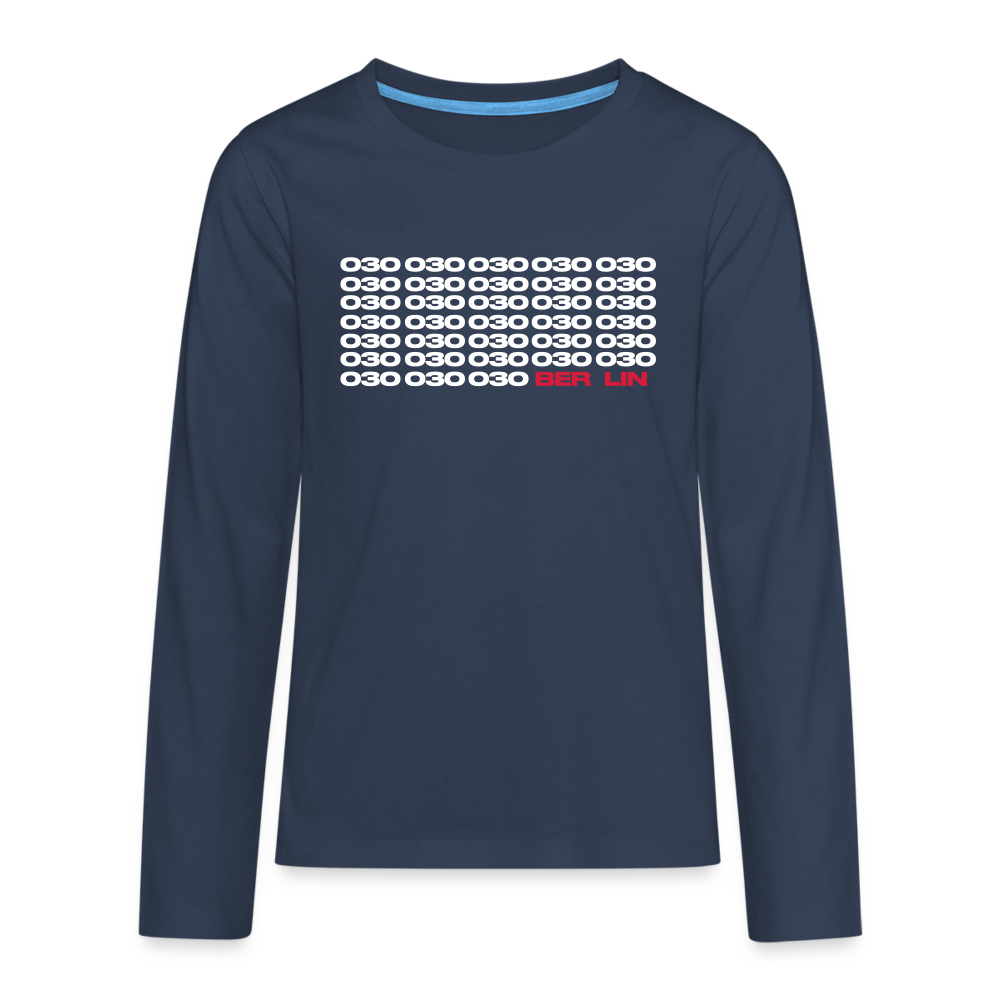 030 Berlin - Teenager Langarmshirt - Navy