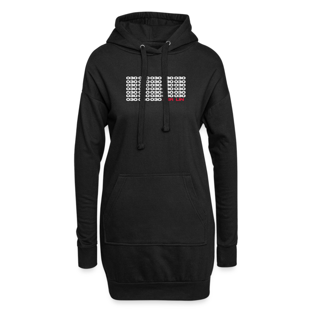 030 Berlin - Hoodie-Kleid - Schwarz