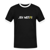 Jeh Weita! - Männer Ringer T-Shirt - Schwarz/Weiß
