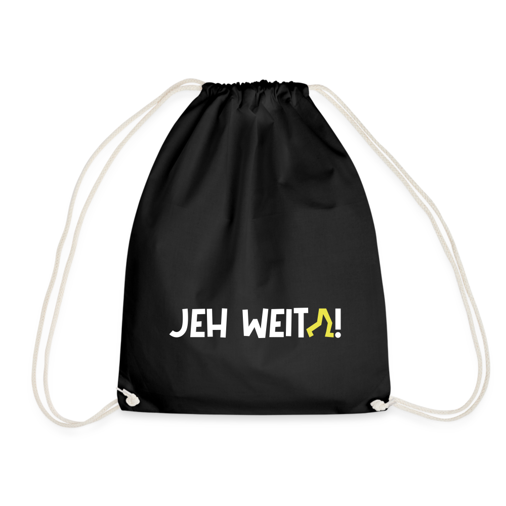 Jeh Weita! - Turnbeutel - Schwarz