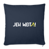 Jeh Weita! - Sofakissen mit Füllung (45 x 45 cm) - Navy