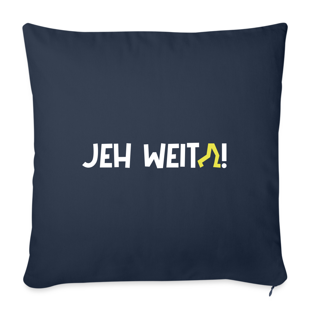 Jeh Weita! - Sofakissen mit Füllung (45 x 45 cm) - Navy