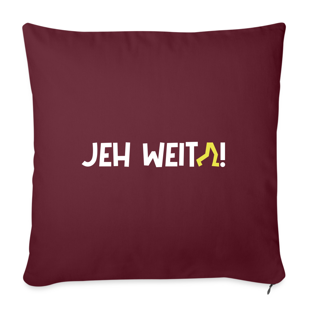 Jeh Weita! - Sofakissen mit Füllung (45 x 45 cm) - Burgunderrot