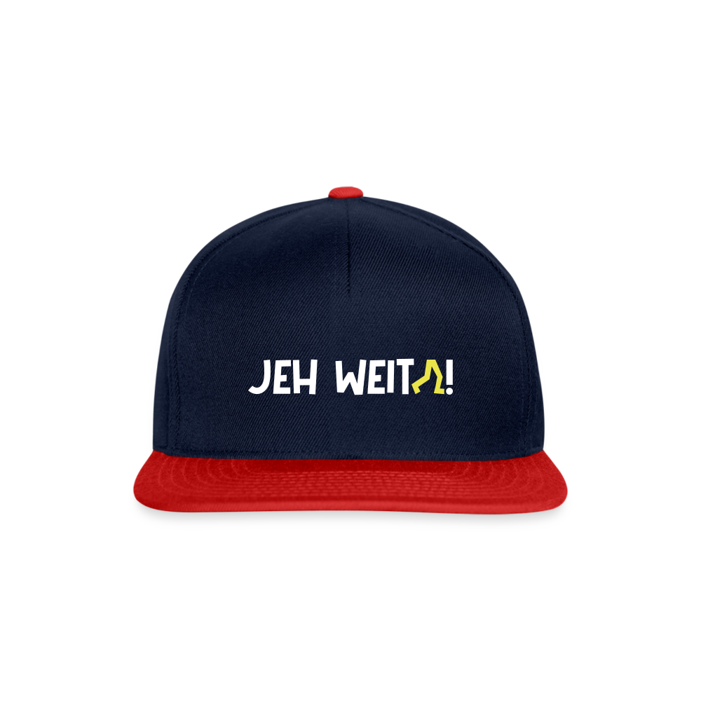 Jeh Weita! - Snapback Cap - Navy/Rot