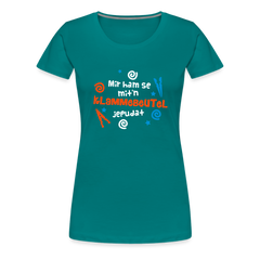 Mit'n Klammabeutel jepudat - Frauen Premium T-Shirt