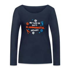 Mit'n Klammabeutel jepudat - Frauen Bio Langarmshirt