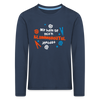Mit'n Klammabeutel jepudat - Kinder Langarmshirt - Navy