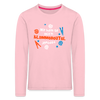 Mit'n Klammabeutel jepudat - Kinder Langarmshirt - Hellrosa