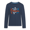 Mit'n Klammabeutel jepudat - Teenager Langarmshirt - Navy