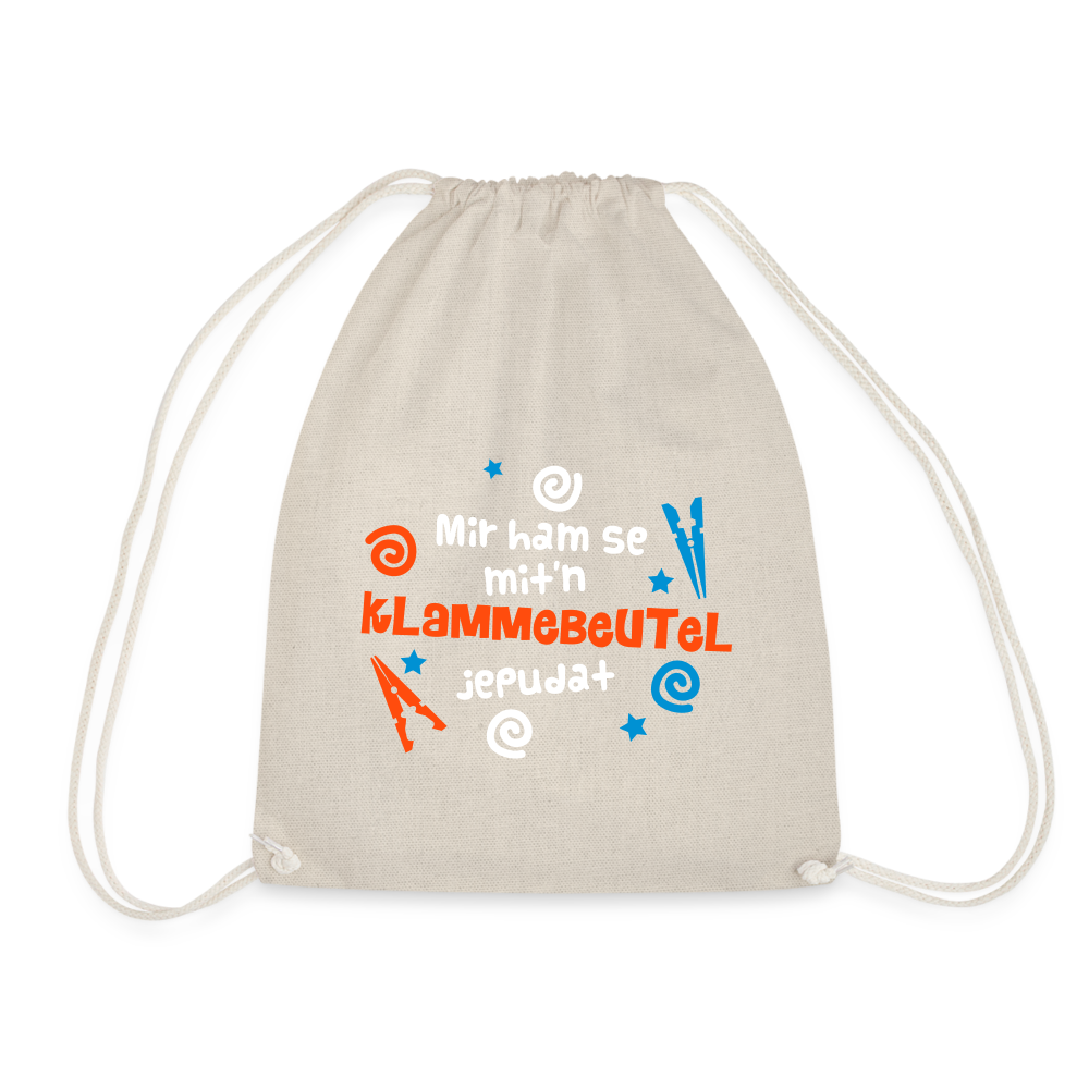 Mit'n Klammabeutel jepudat - Turnbeutel - Natur