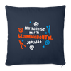 Mit'n Klammabeutel jepudat - Sofakissen mit Füllung (45 x 45 cm) - Navy