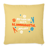 Mit'n Klammabeutel jepudat - Sofakissen mit Füllung (45 x 45 cm) - Hellgelb