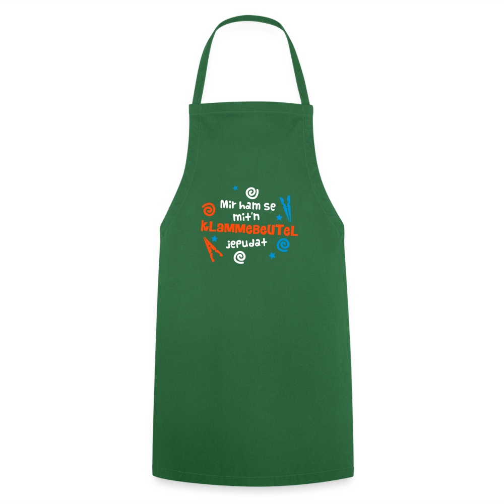 Mit'n Klammabeutel jepudat - Kontrastschürze - Grün