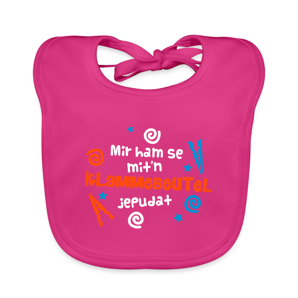 Mit'n Klammabeutel jepudat - Lätzchen - Fuchsia